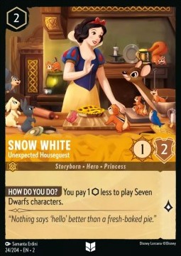 Single Disney Lorcana Snow White - Unexpected Houseguest (24/204) - English