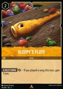 Single Disney Lorcana Sleepy's Flute (34/204) - English