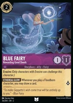 Single Disney Lorcana Blue Fairy - Rewarding Good Deeds (36/204) - English