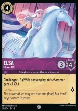 Single Disney Lorcana Elsa - Gloves Off (39/204) Foil - English