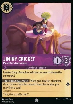 Single Disney Lorcana Jiminy Cricket - Pinocchio's Conscience (44/204) - EN