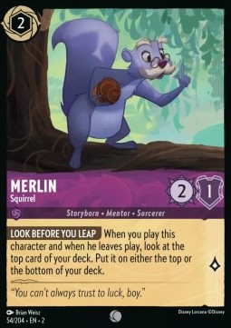 Single Disney Lorcana Merlin - Squirrel (54/204) - English