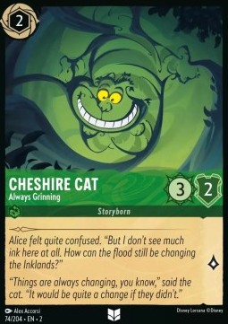 Single Disney Lorcana Cheshire Cat - Always Grinning (74/204) Foil- English
