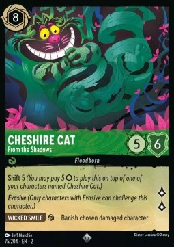 Single Disney Lorcana Cheshire Cat - From the Shadows (75/204) - English