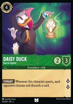 Single Disney Lorcana Daisy Duck - Secret Agent (76/204) - English