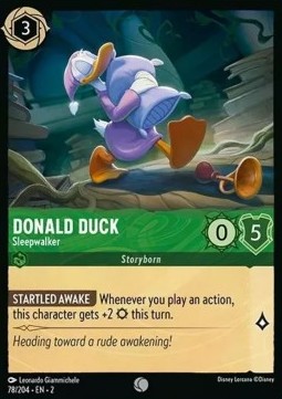 Single Disney Lorcana Donald Duck - Sleepwalker (78/204) - English