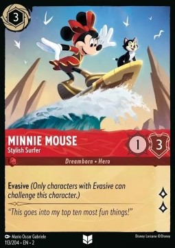Single Disney Lorcana Minnie Mouse - Stylish Surfer (113/204) - English