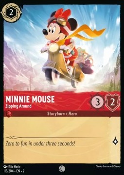 Single Disney Lorcana Minnie Mouse - Zipping Around (115/204) - English