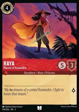 Single Disney Lorcana Raya - Warrior of Kumandra (124/204) - English