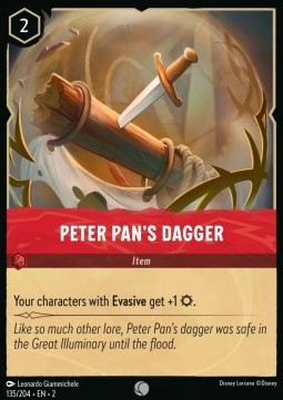 Single Disney Lorcana Peter Pan's Dagger (135/204) - English