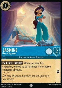 Single Disney Lorcana Jasmine - Heir of Agrabah (151/204) Foil - English