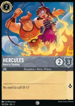 Single Disney Lorcana Hercules - Hero in Training (182/204) Foil - English