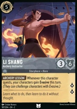 Single Disney Lorcana Li Shang - Archery Instructor (187/204) - English