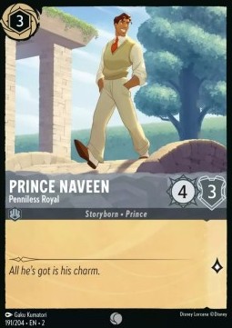 Single Disney Lorcana Prince Naveen - Penniless Royal (191/204) - English