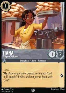 Single Disney Lorcana Tiana - Diligent Waitress (197/204) - English
