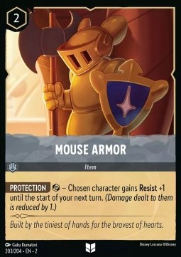 Single Disney Lorcana Mouse Armor (203/204) - English