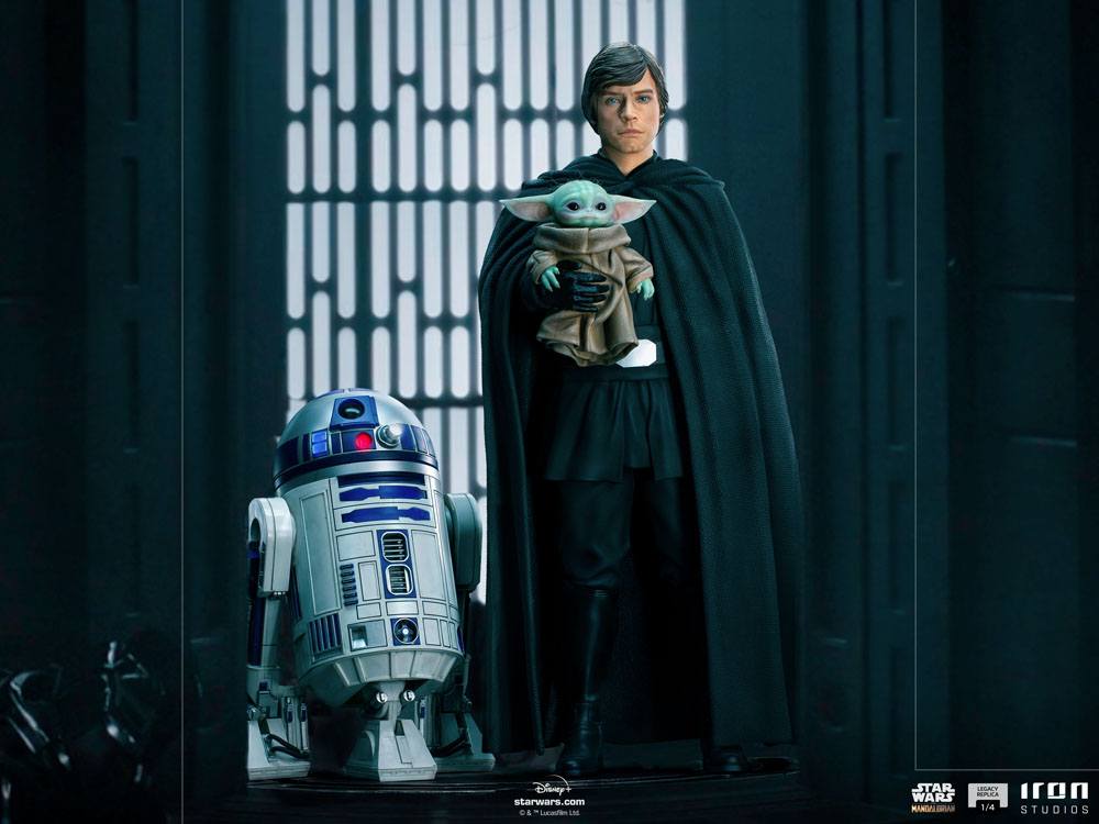 Star Wars The Mandalorian Statue 1/4 Luke Skywalker, R2-D2 & Grogu 54 cm
