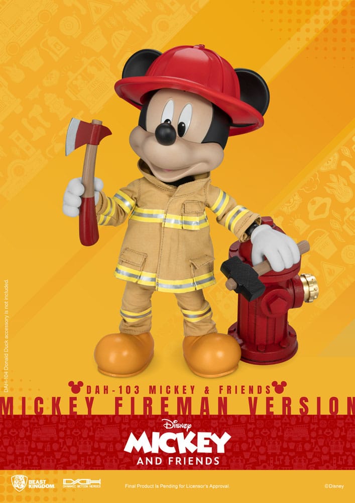 Mickey & Friends Dynamic 8ction Heroes Action Figure 1/9 Mickey Fireman Ver