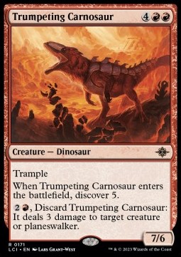 Single Magic The Gathering Trumpeting Carnosaur (LCI-171) - English