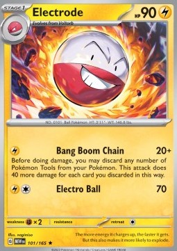 Single Pokémon Electrode (MEW 101) Holo - English