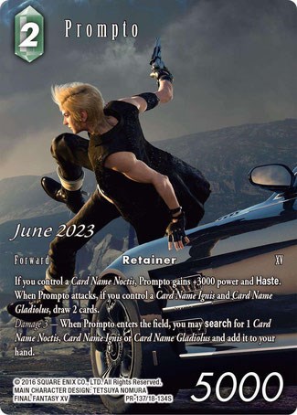 Single Final Fantasy Prompto (PR-137/18-134S) Promo Full Art June 2023 - EN
