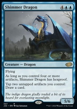 Single Magic The Gathering Shimmer Dragon (J22-347) - English