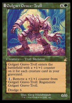Single Magic The Gathering Golgari Grave-Troll (V.1) (RVR-348) - English