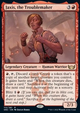 Single Magic The Gathering Jaxis, the Troublemaker (SNC-112) Foil - English