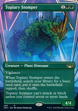 Single Magic The Gathering Topiary Stomper (SNC-290) Foil - English