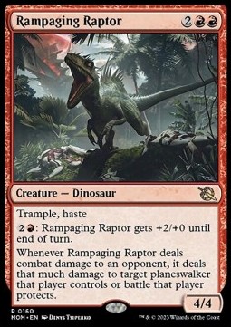 Single Magic The Gathering Rampaging Raptor (MOM-160) - English