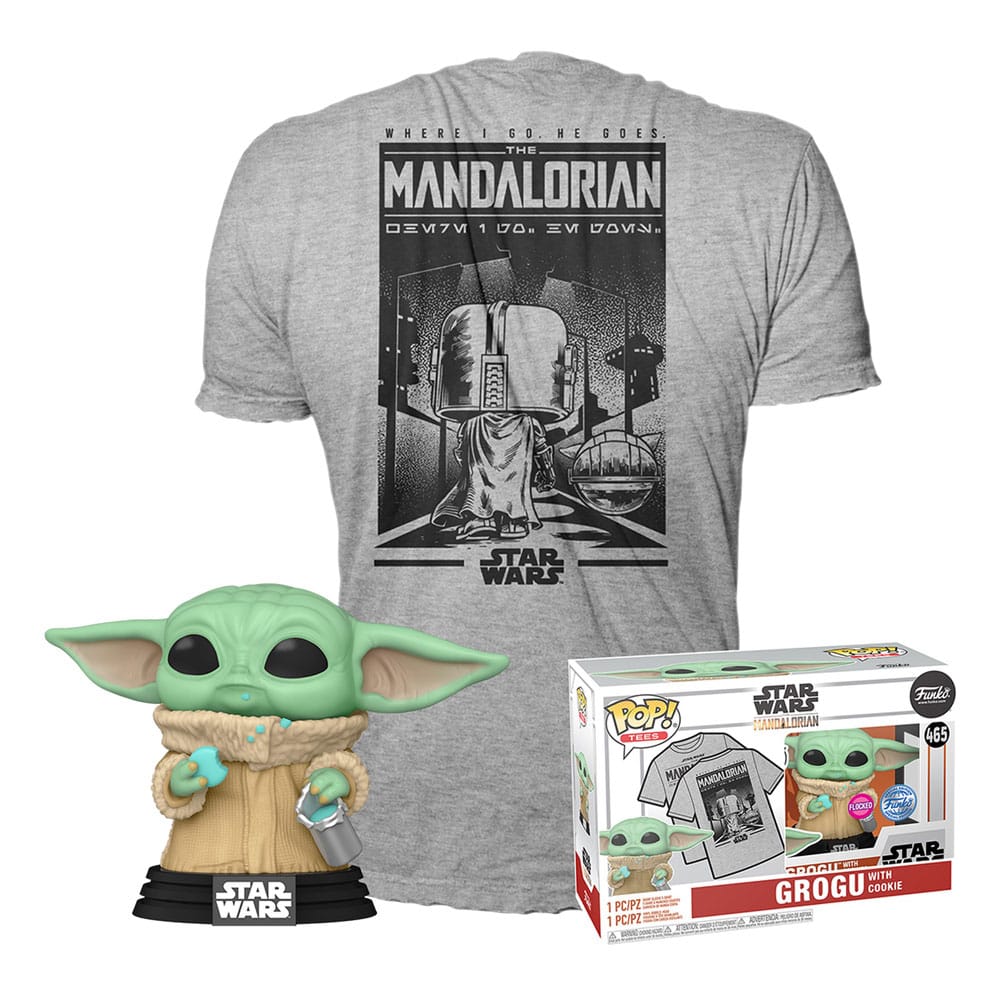Star Wars The Mandalorian POP! & Tee Box Grogu Cookie Size M