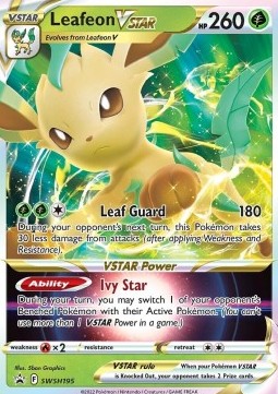 Single Pokémon Leafeon VSTAR (SWSH 195) Holo - English