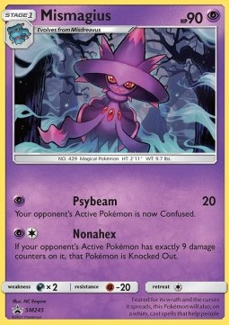 Single Pokémon Mismagius (SM 245) Promo - English