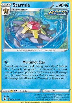 Single Pokémon Starmie (FST 053) Holo - English