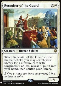 Single Magic The Gathering Recruiter of the Guard (CN2-022) - English