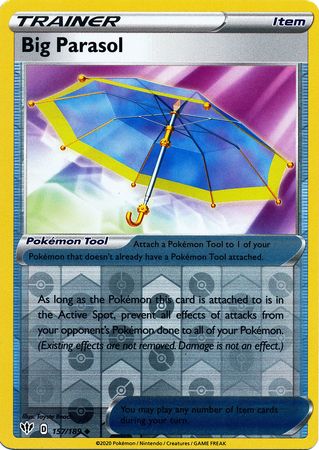 Single Pokémon Big Parasol (DAA 157) Reverse Holo - English