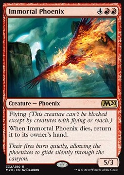 Single Magic The Gathering Immortal Phoenix (M20-332) - English