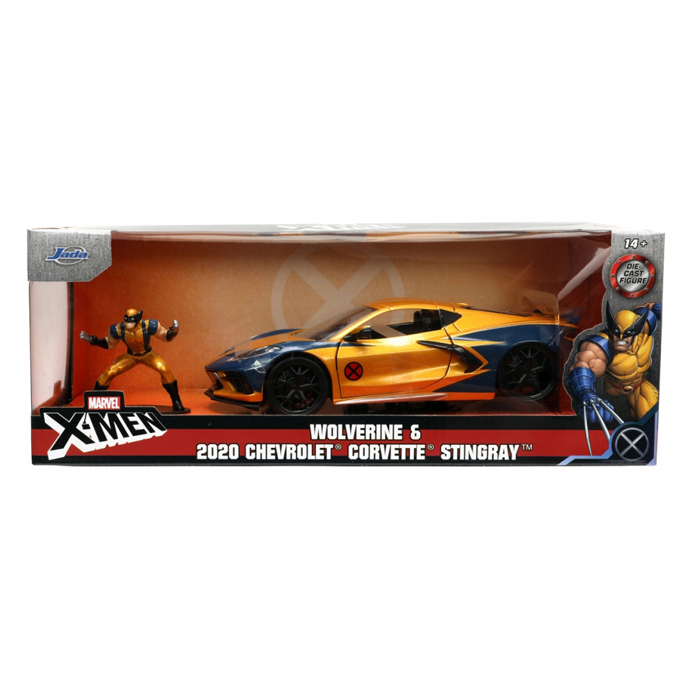 Marvel Diecast Model 1/24 Chevy Corvette X-Men Wolverine