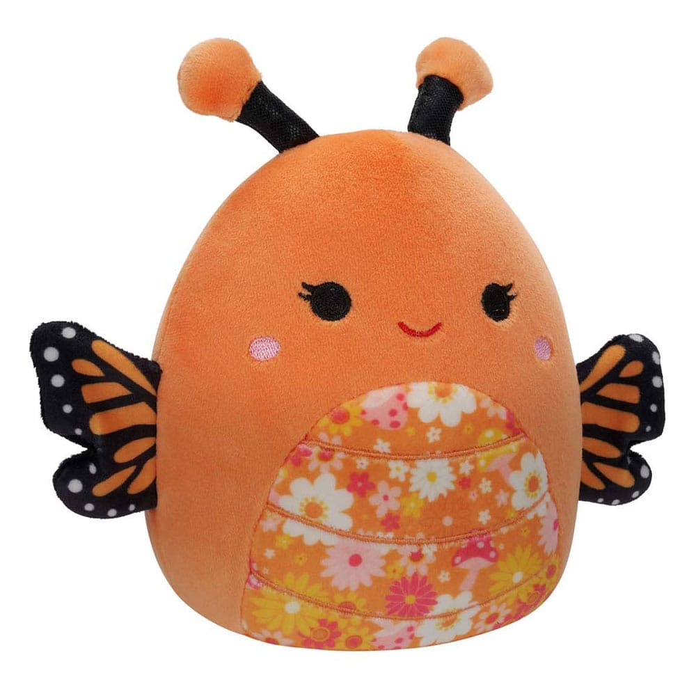 Squishmallows Plush Figure Orange Monarch Butterfly with Floral Belly Mony 