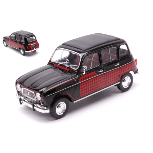 WhiteBox Renault 4L Parisienne Black and Red 1:24