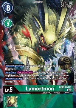 Single Digimon Lamortmon (BT10-054) (V.2) Foil - English