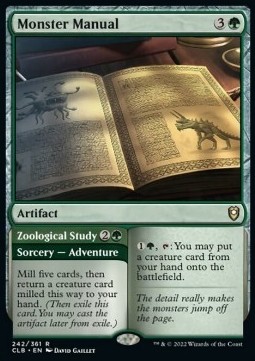Single Magic The Gathering Monster Manual //Zoological Study (CLB-242) Foil