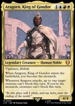 Single Magic The Gathering Aragorn, King of Gondor (LTC-005) - English