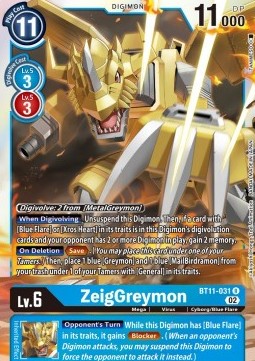 Single Digimon ZeigGreymon (BT11-031) - English