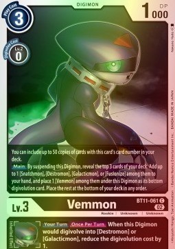 Single Digimon Vemmon (BT11-061) (V.2) - English