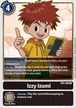 Single Digimon Izzy Izumi (BT4-096) - English