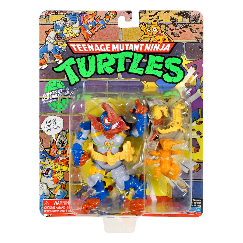 Teenage Mutant Ninja Turtles Action Figure Classic Wingnut and Screwloose