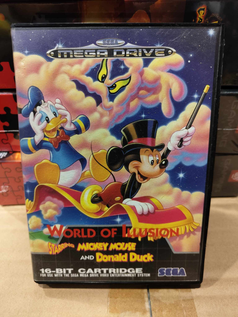 World of Ilusion Starring Michey Mouse and Donald Duck Mega Drive Seminovo