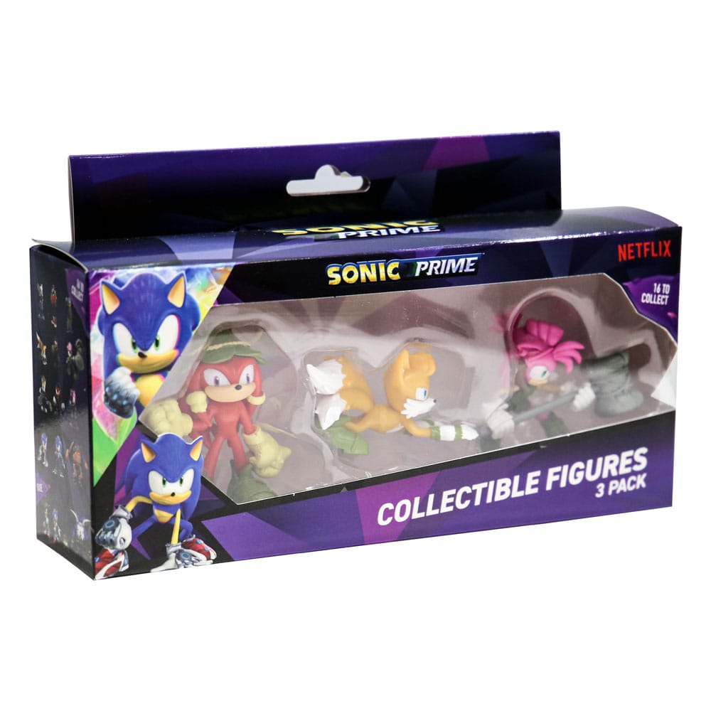Sonic Prime Action Figures 3-Pack Figures Amy/Knuckles/Tails  6 cm