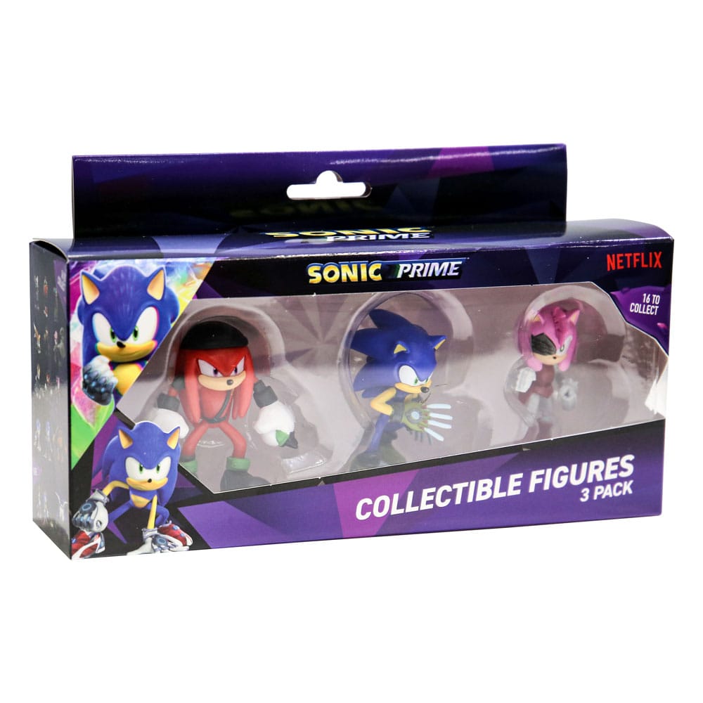 Sonic Prime Action Figures 3-Pack Figures Knuckles/Rusty Rose/Sonic 6 cm